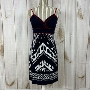 Sweet Storm Dress Spaghetti Strap Lightweight Mini Dress Blue White Size Medium